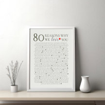 80 razões pelas quais te amamos 70 60º aniversário