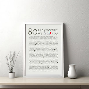 Poster 80 razões pelas quais te amamos 70 60º aniversário