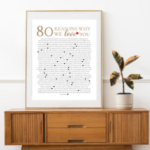 Poster 80 razões pelas quais te amamos 70 de 60.º anive