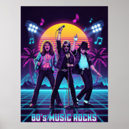 Poster 80's Retro music 