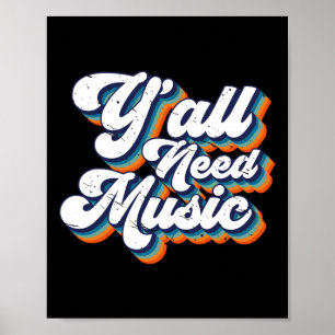 Poster 80s Vocês Precisam de Música 1980s Retro Vintage C