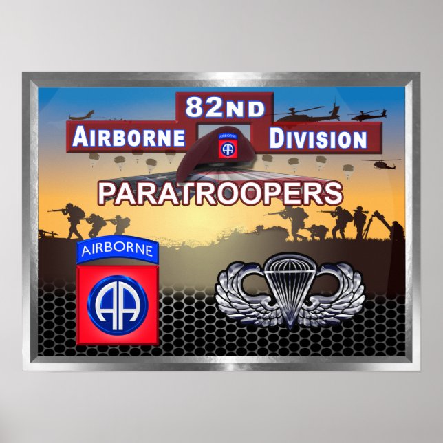 Poster 82.o Paraquedistas da Divisão Aerotransportada (Frente)