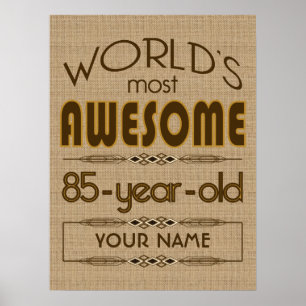 Poster 85º aniversário da melhor fabulosa celebração mund