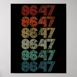 Poster 8647 Anti-Trump 86 47 Retro Impeach 47 Anti-Trump
