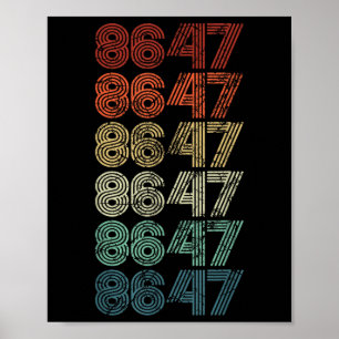 Poster 8647 Anti-Trump 86 47 Retro Impeach 47 Anti-Trump