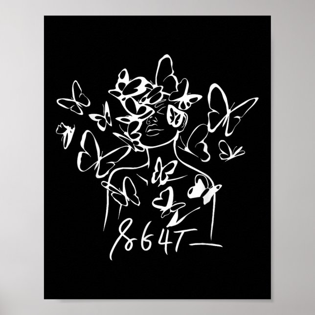 Poster 8647 Anti Trump Floral Resist 86 47 Impeach Trump (Frente)