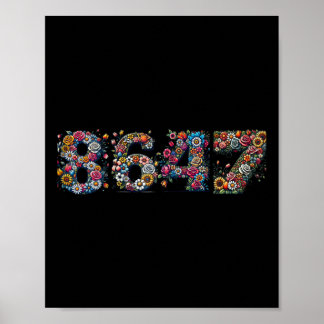 Poster 8647 Anti Trump Floral Retro