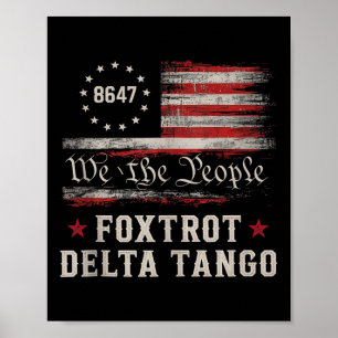 Poster 8647 Foxtrots Deltas Tangos Bandeira América Regat