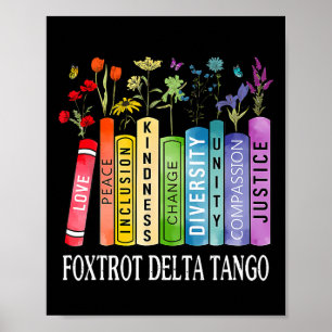 Poster 8647 Foxtrots Tangos Deltas Livro Flor Resistir Bo