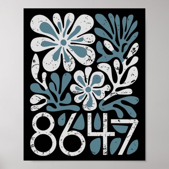 Poster 8647 Trump Sutil 86 47 Floral Estilo Boho  (Frente)