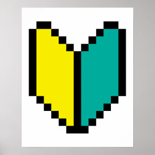 Pôster 8 Bits Pixel Wakaba / Marca Shoshinsha