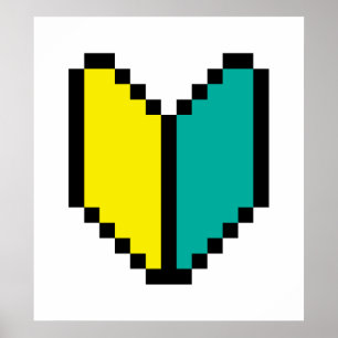 Pôster 8 Bits Pixel Wakaba / Marca Shoshinsha
