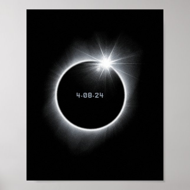 Poster 8 Eclipse Solar Total 2024 (Frente)