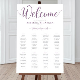 Poster 8 Gráfico de Casamento de Mesa Roxo Lilac