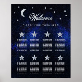 Poster 8 Gráfico de Mesas Céu Celestial Estrelas de Casam