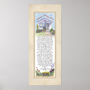 Poster 8 x 20 para construir um lar feliz, Parergonha Tan