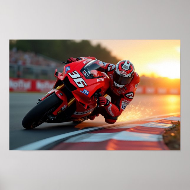 Poster 8K MotoGP Elite: High-Velocity Superbike Digital A (Frente)