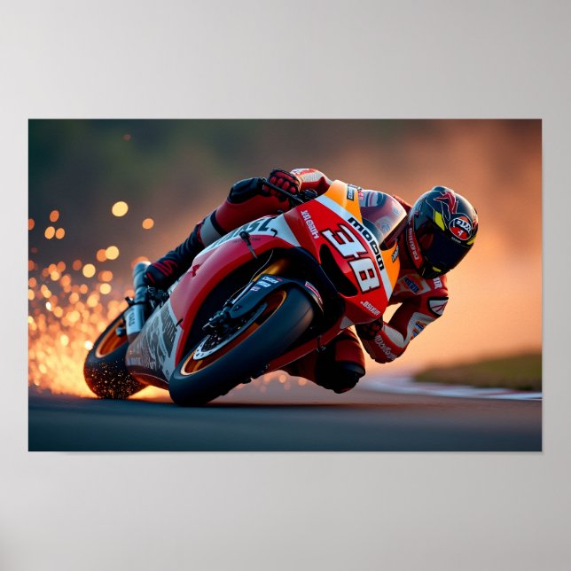Poster 8K MotoGP Elite: High-Velocity Superbike Digital A (Frente)