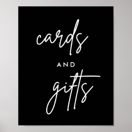 Poster 8x10 Black Modern Cards and Gifts Wedding Table