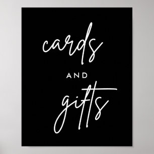 Poster 8x10 Black Modern Cards and Gifts Wedding Table