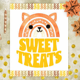 Poster 8x10 Doces Boho Woodland Raposa Aniversário Sobrem