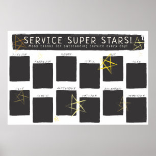 Poster 8x10 Funcionários de fotos do reconhecimento mensa