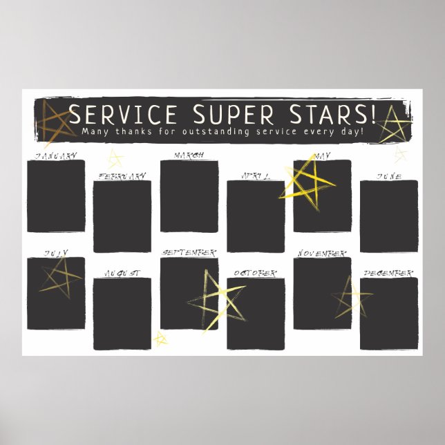 Poster 8x10 Funcionários de fotos do reconhecimento mensa (Frente)