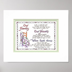 Pôster 8x10 M464 - Our Family Patchwork Quilt