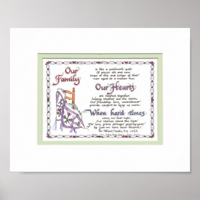 Pôster 8x10 M464 - Our Family Patchwork Quilt (Frente)