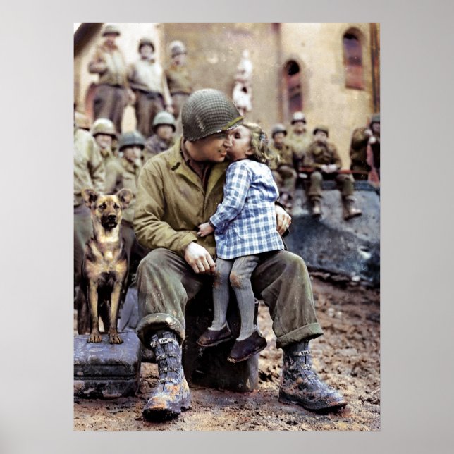 Pôster 9º Técnico da Divisão Armada, França, 1945 (Frente)