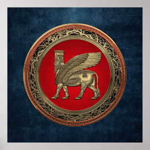 Poster [900] Touro Assírio - Dourado Lamaçu