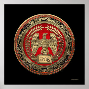 Poster [901] Águia Imperial Romana Dourada