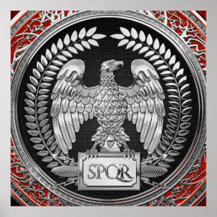 Poster [901] Águia Imperial Romana Prata