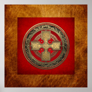 Poster [901] Antigos Nó Dourado Celta Sagrado
