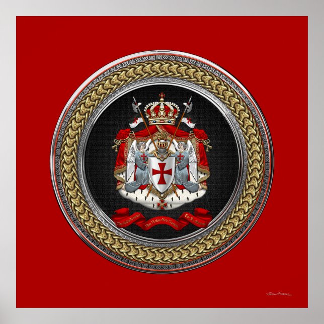 Poster [901] Cavaleiros Templários Casaco de Armas (Frente)