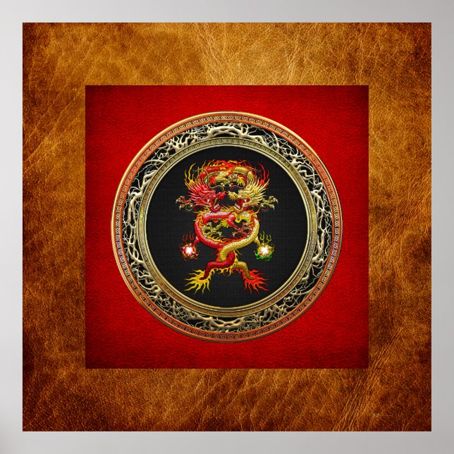Poster [901] Dragões vermelhos e amarelos (Frente)