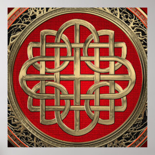 Poster [901] Nó Dourado Celta Sagrado Cross