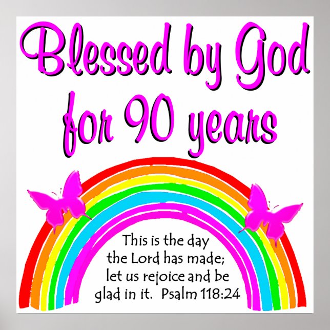 POSTER 90 BIRTHDAY BLESSING (Frente)
