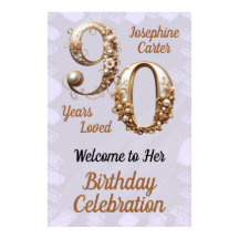 90 Birthday Elegant Party