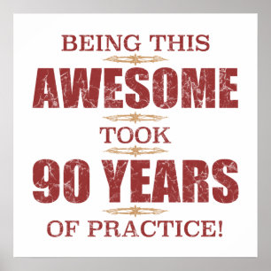 Poster 90 Birthday Incrível