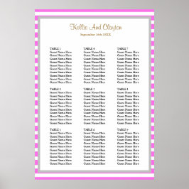 Poster 90 Gráfico de Casamento de Casamentos com Listras