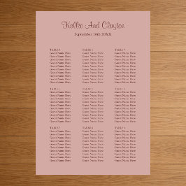 Poster 90 Gráfico de Casamento de Rosa Cinnamon