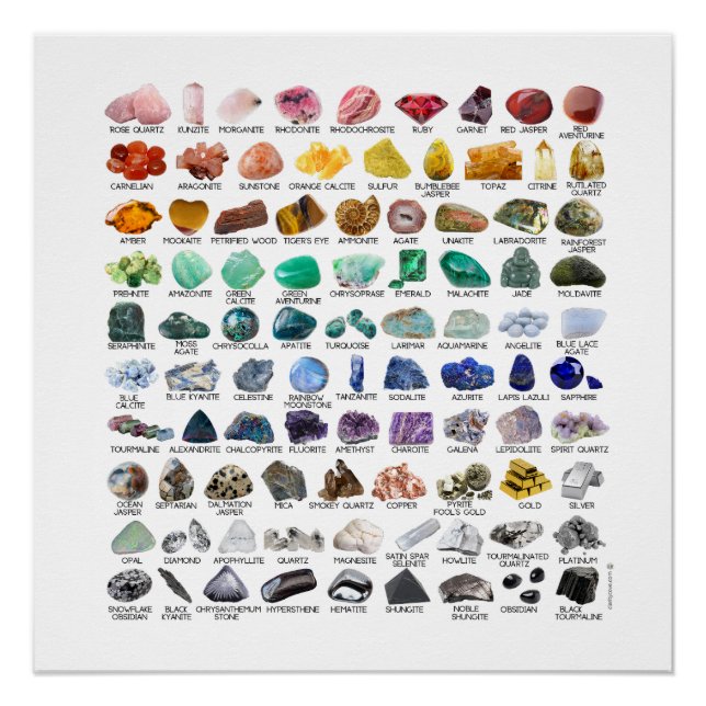 Pôster 90 Rainbow Rocks Crystal Collection Poster brilhan (Frente)