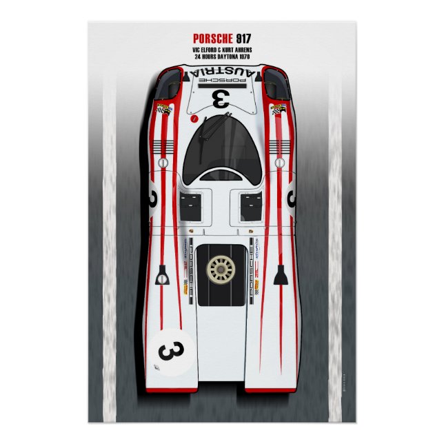 Pôster 917 Elford - Ahrens Daytona 1970 (Frente)