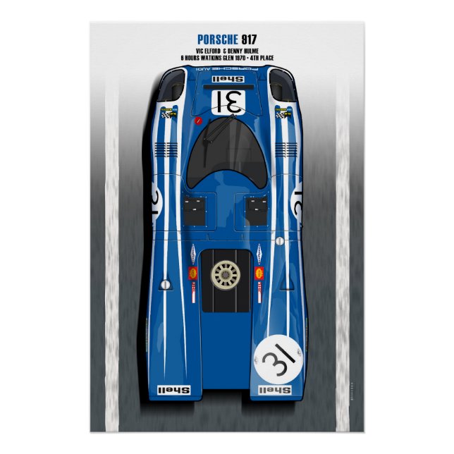 Pôster 917 Elford - Hulme Watkins Glen 1970 (Frente)