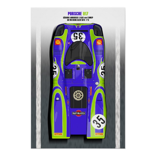 Pôster 917 Larrousse - Lennep Watkins Glen 1970 (Frente)