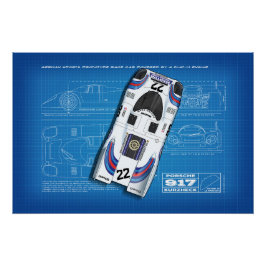 Pôster 917 Martini Blueprint