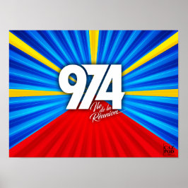 Poster 974 Ile de la Reunion Signature Maveli R zoom1