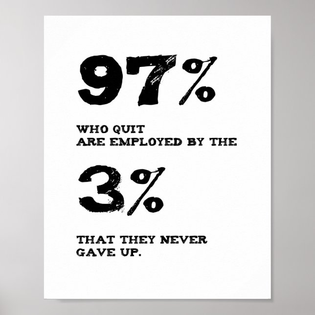 Poster 97% que cessam o trabalho para a cotação Inspiraci (Frente)