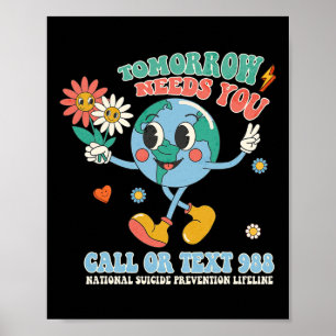 Poster 988 Prevenção Suicida Permanência Amanhã Precisa D